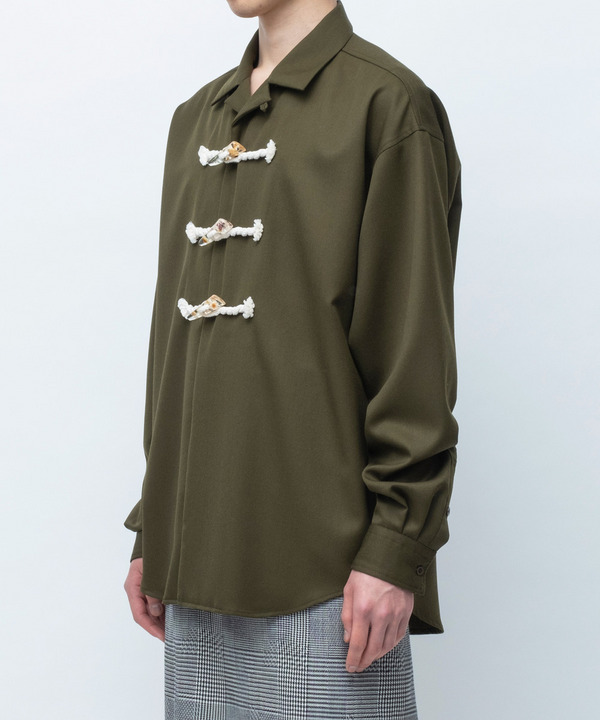 FLOWER TOGGLE SHIRT 詳細画像 KHAKI 2