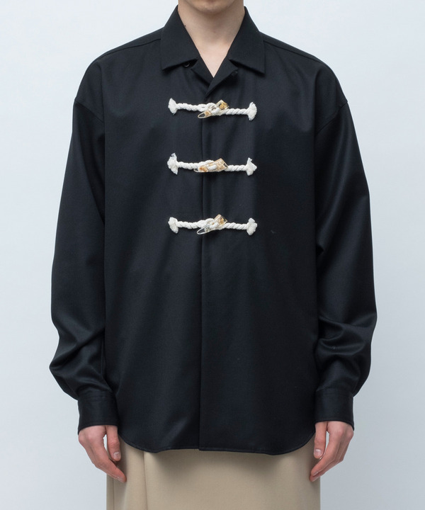 FLOWER TOGGLE SHIRT 詳細画像 BLACK 1