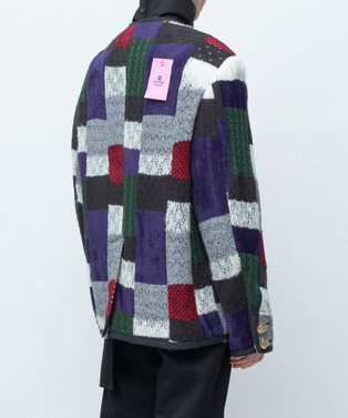 HARUKAHARU PATCHWORK KNIT JACKET 詳細画像