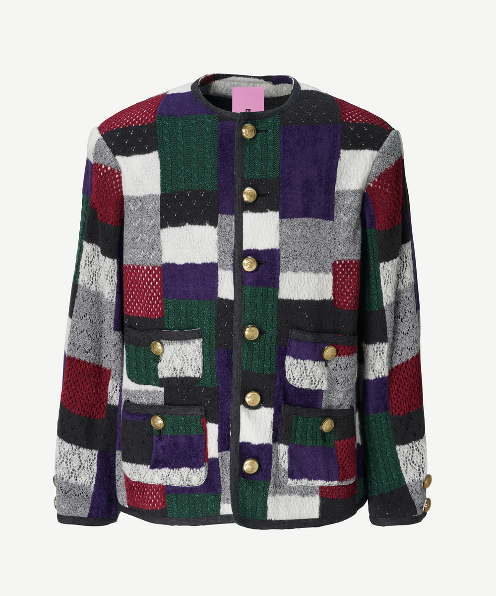 HARUKAHARU PATCHWORK KNIT JACKET｜ANREALAGE OFFICIAL ONLINE SHOP