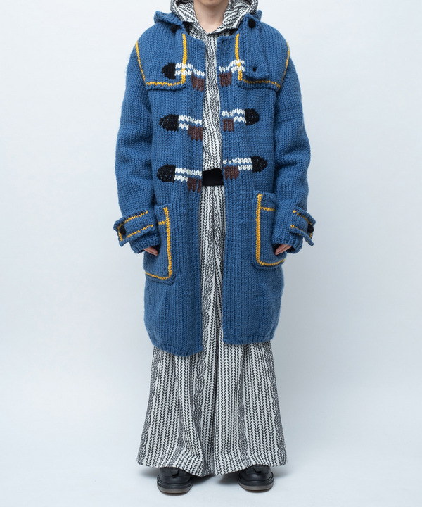 KNIT DUFFLE COAT 詳細画像 BLUE 1