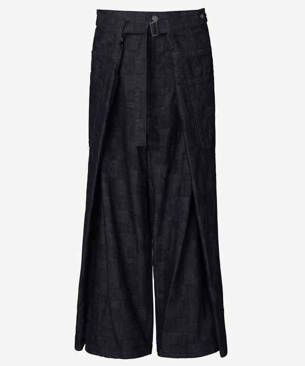 WRAP AZ DENIM WIDE PANTS 詳細画像 BLACK 7