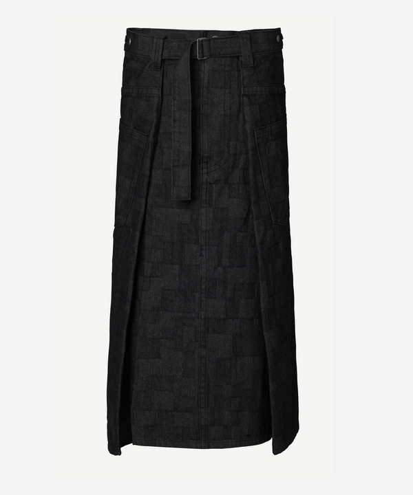 WRAP AZ DENIM SKIRT 詳細画像 BLACK 1