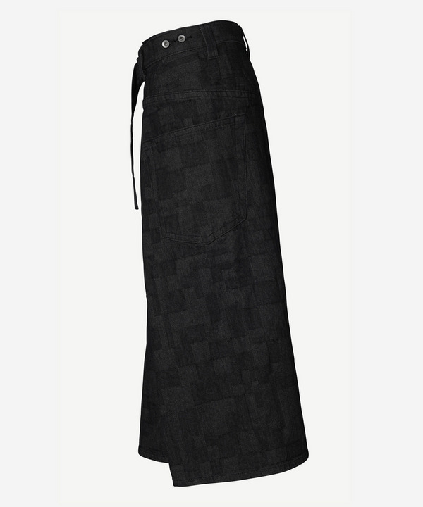 WRAP AZ DENIM SKIRT 詳細画像 BLACK 2