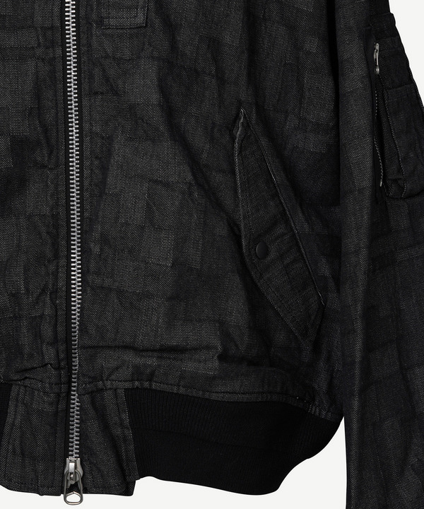 AZ DENIM BOMBER JACKET 詳細画像 BLACK 4