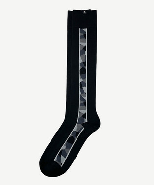 PATCHWORK LINE LONG SOCKS