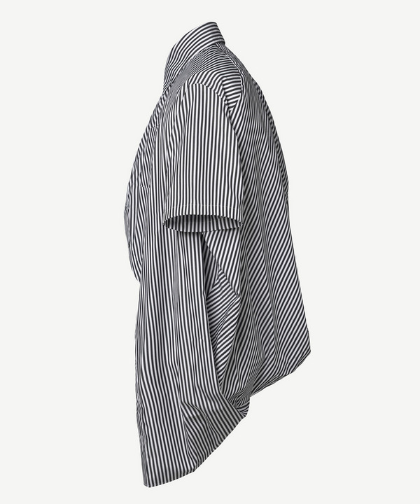 BALL HALF SLEEVE SHIRT(STRIPE) 詳細画像 BLACK 2