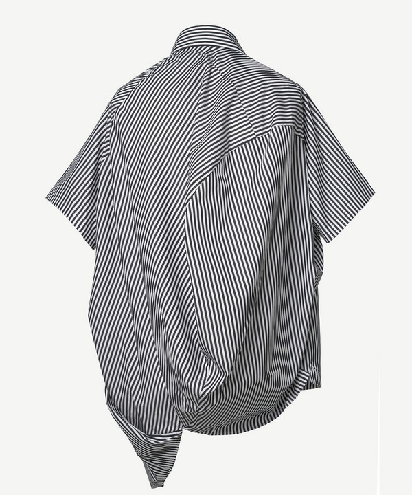 BALL HALF SLEEVE SHIRT(STRIPE) 詳細画像 BLACK 3