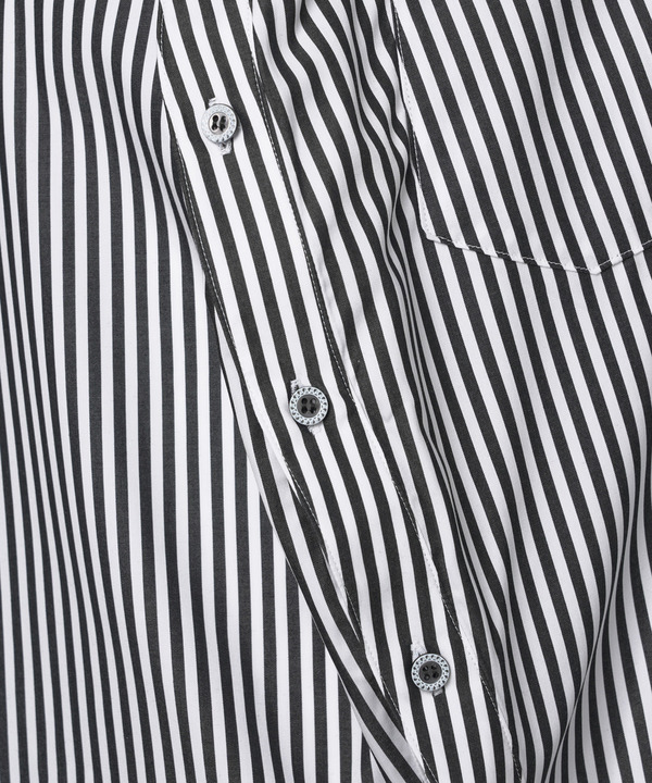 BALL HALF SLEEVE SHIRT(STRIPE) 詳細画像 BLACK 4