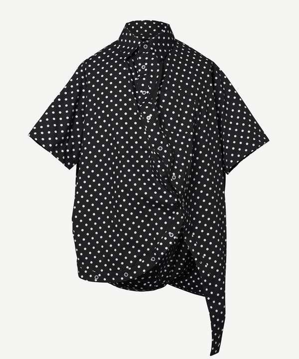 BALL HALF SLEEVE SHIRT(DOT) 詳細画像 BLACK 1