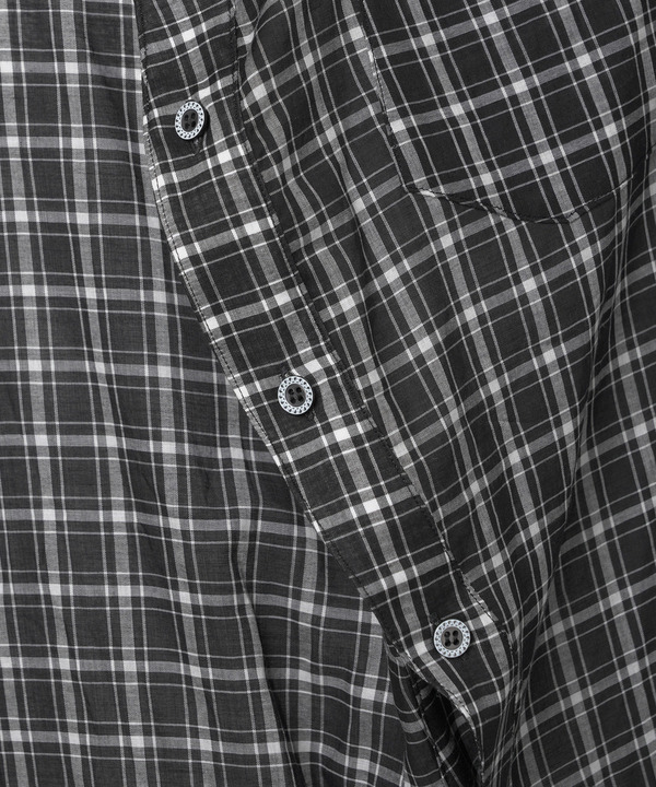 BALL HALF SLEEVE SHIRT(CHECK) 詳細画像 BLACK 4