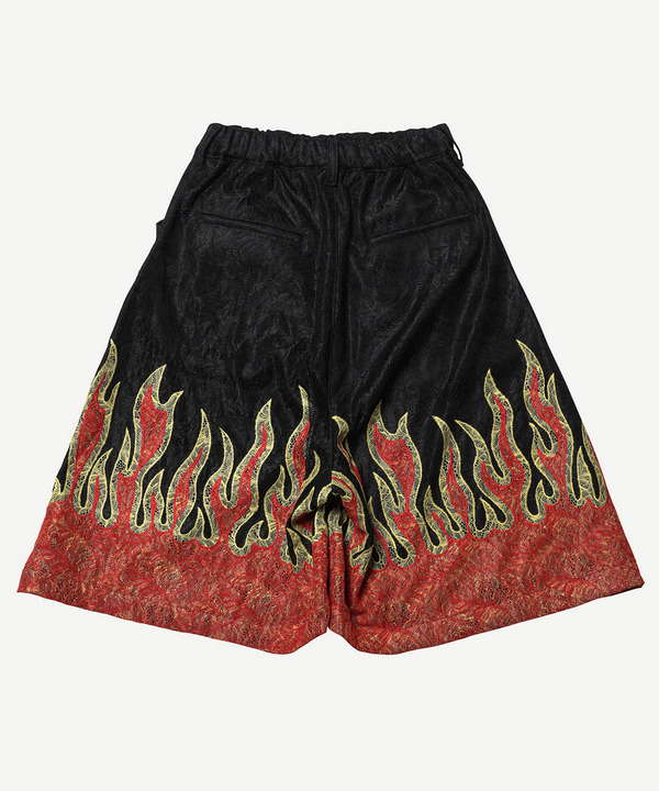 PATCHWORK FIRE LACE SHORTS 詳細画像 BLACK 2