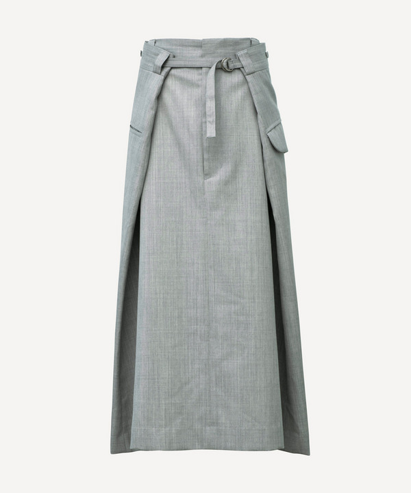 WRAP WOOL SKIRT 詳細画像 BLACK 2
