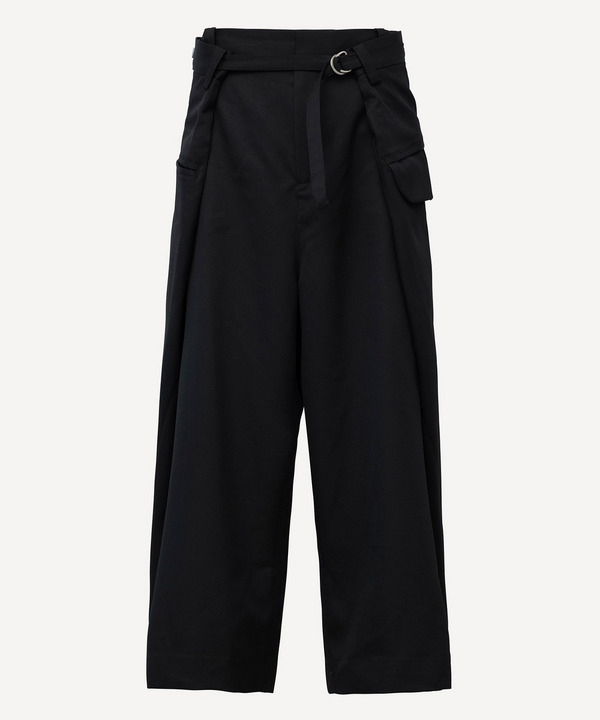 WRAP WOOL SLACKS 詳細画像 BLACK 1