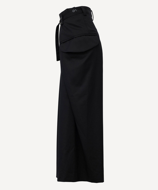 WRAP WOOL SLACKS 詳細画像 BLACK 2