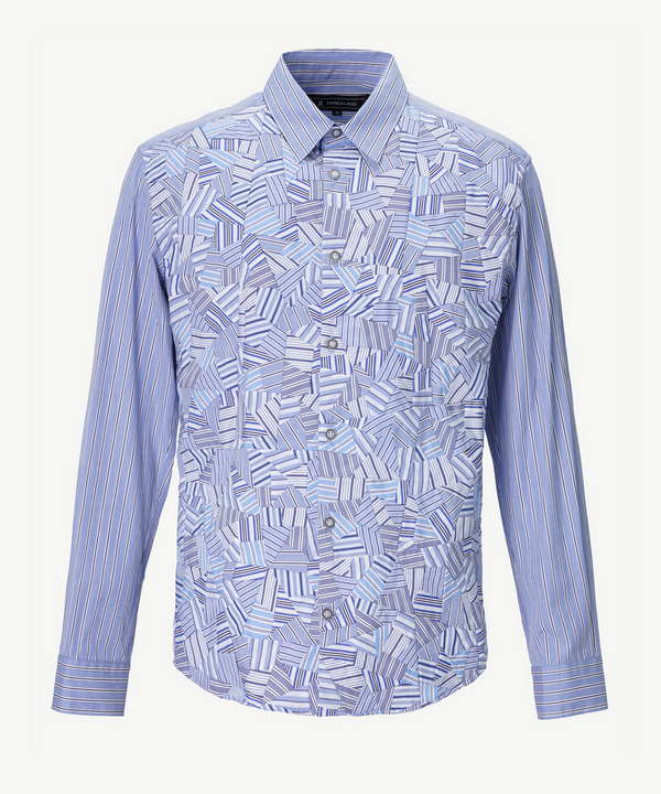 ORDER MADE PATCHWORK SHIRT 詳細画像 BLUE 1
