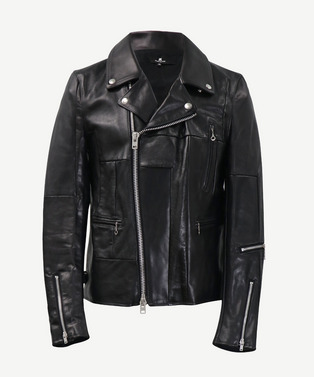 PANEL PATCHWORK RIDER'S JACKET