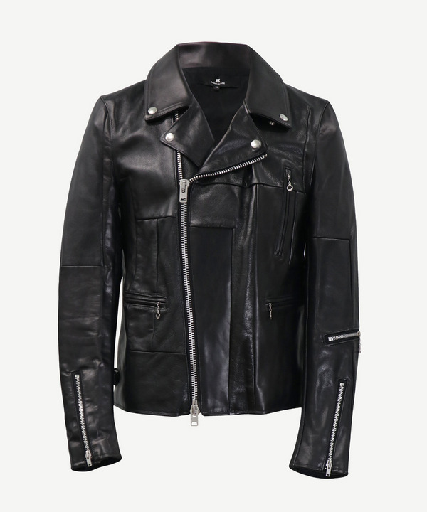 PANEL PATCHWORK RIDER'S JACKET 詳細画像 BLACK 1