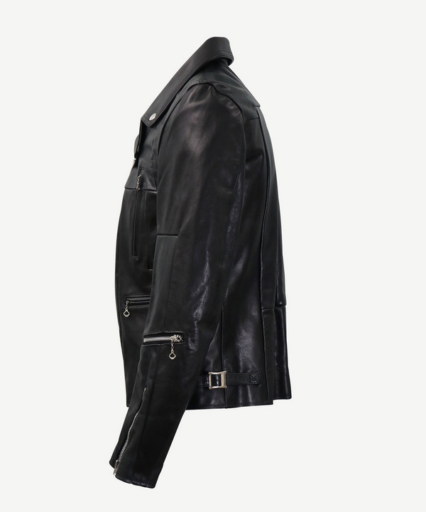 PANEL PATCHWORK RIDER'S JACKET 詳細画像 BLACK 2