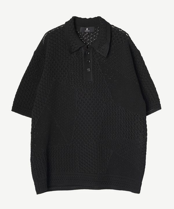 LACE PANEL POLO 詳細画像 BLACK 1