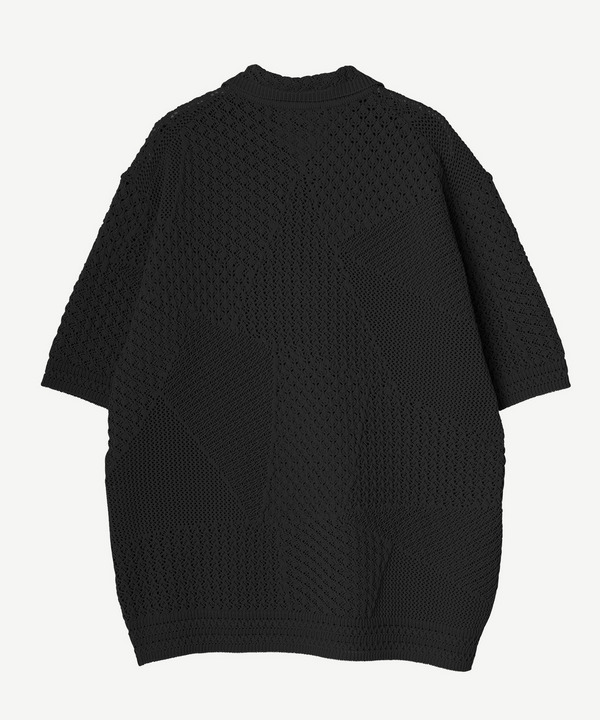 LACE PANEL POLO 詳細画像 BLACK 2