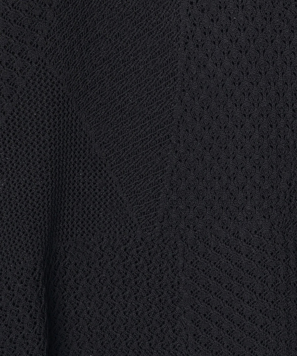 LACE PANEL POLO 詳細画像 BLACK 4