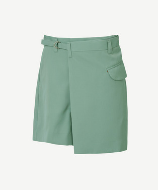 WRAP ASYMMETRY MINI SHORT PANTS