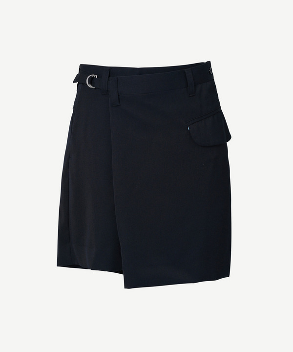 WRAP ASYMMETRY MINI SHORT PANTS 詳細画像 BLUE 3