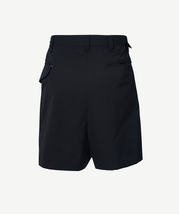 WRAP ASYMMETRY MINI SHORT PANTS 詳細画像 BLACK 3