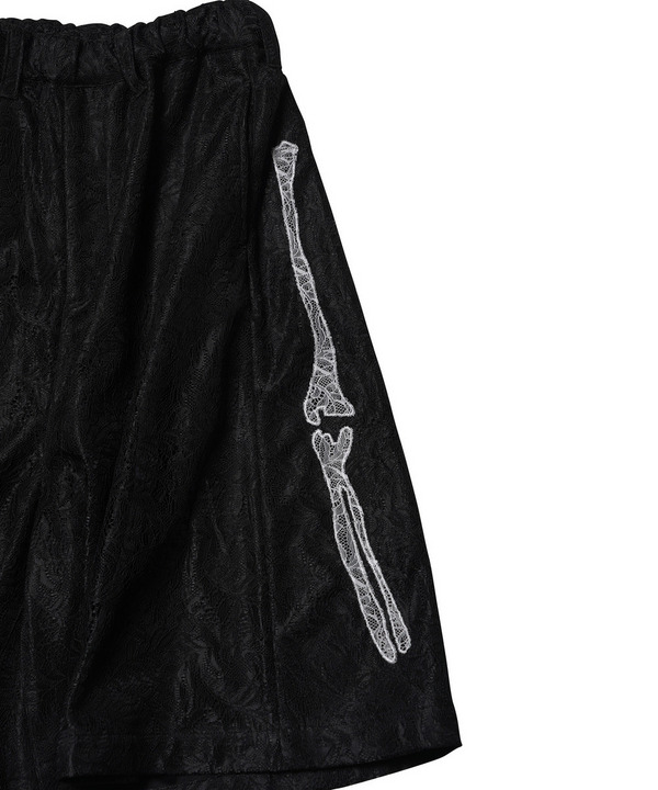 PATCHWORK BONE LACE SHORTS 詳細画像 BLACK 5