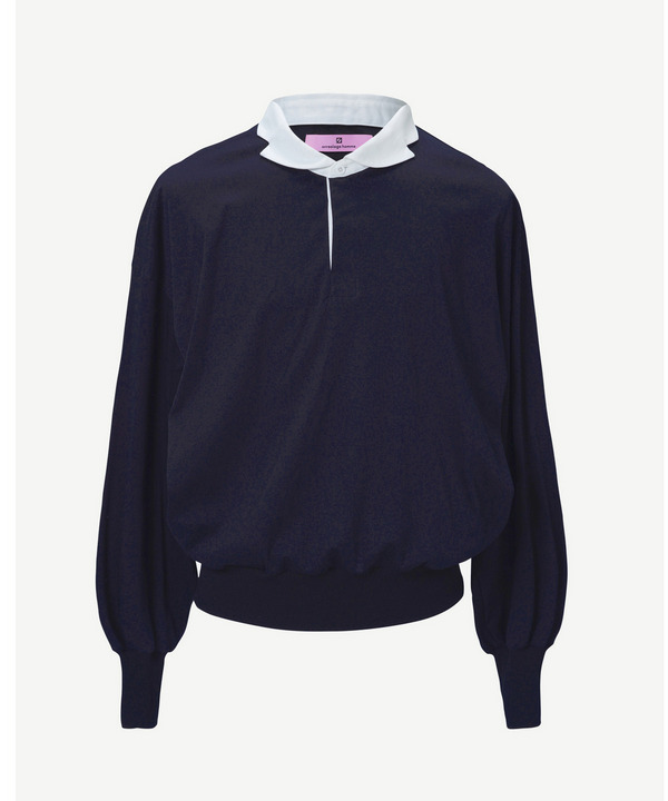 NOTCHED COLLAR POLO SHIRT 詳細画像 NAVY 1