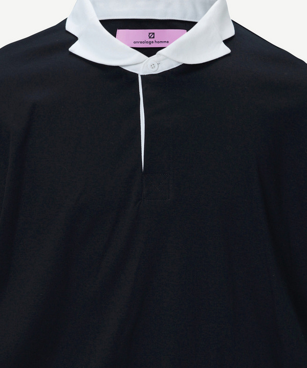 NOTCHED COLLAR POLO SHIRT 詳細画像 BLACK 4