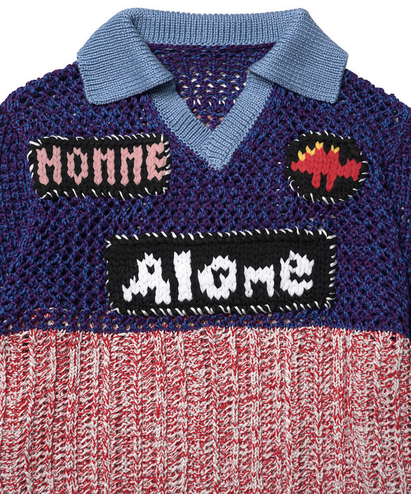 HAND KNIT WAPPEN SOCCER SHIRTS 詳細画像 PURPLE 3