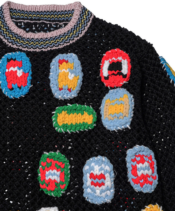 HAND KNIT WAPPEN PULLOVER 詳細画像 BLACK 3