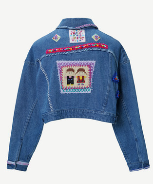 BEADS HAND DRAWING DENIM JACKET 詳細画像