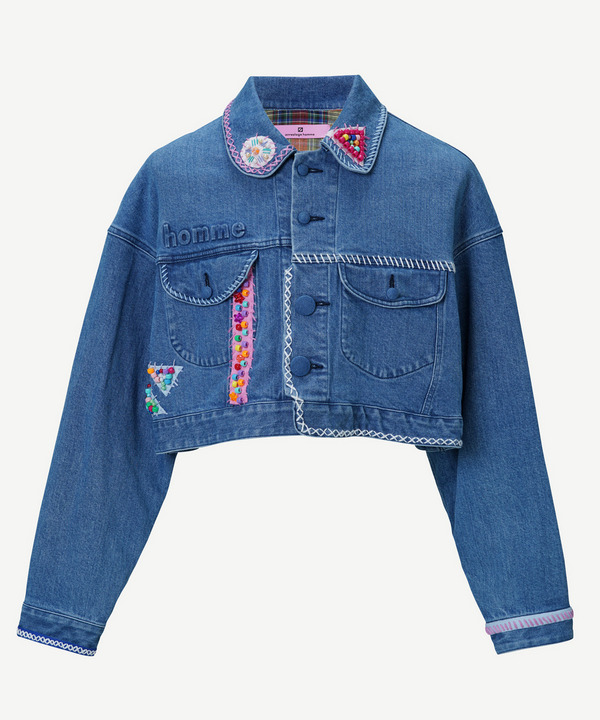 BEADS HAND DRAWING DENIM JACKET 詳細画像 L.INDIGO 1