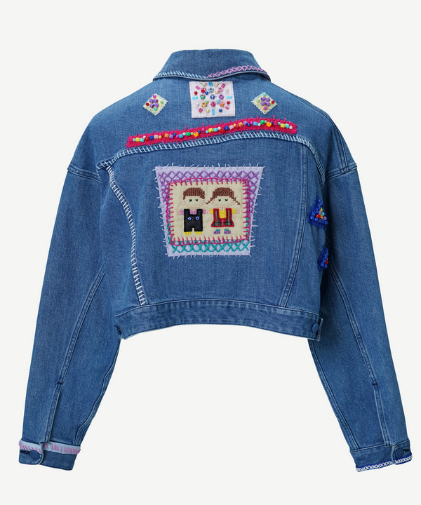 BEADS HAND DRAWING DENIM JACKET 詳細画像 L.INDIGO 3