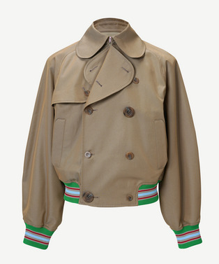 SHORT TRENCH RIB JACKET
