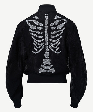 PATCHWORK BONE LACE BOMBER BLOUSON 詳細画像