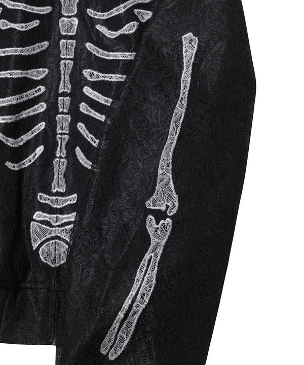 PATCHWORK BONE LACE BOMBER BLOUSON 詳細画像 BLACK 7