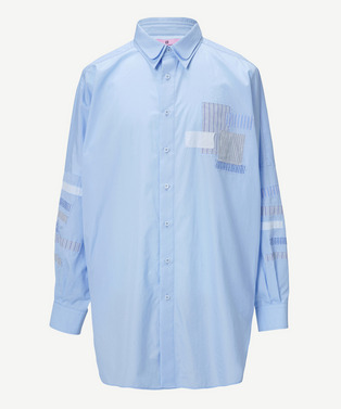 HOMME PATCHWORK LONG SHIRT