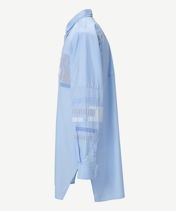 HOMME PATCHWORK LONG SHIRT 詳細画像 BLUE 2