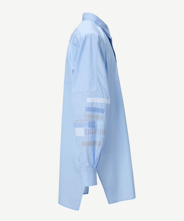 HOMME PATCHWORK LONG SHIRT 詳細画像 BLUE 4