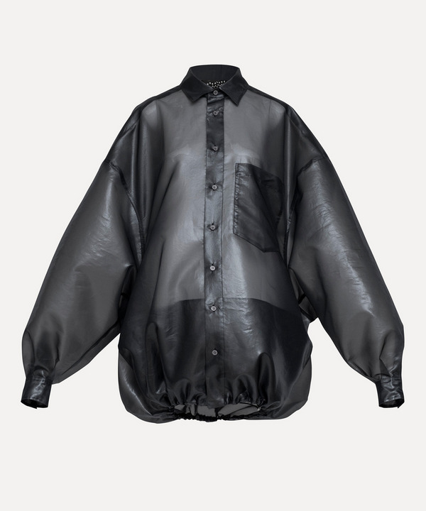 WINDPROOF ORGANDY SHIRTS 詳細画像 BLACK 1