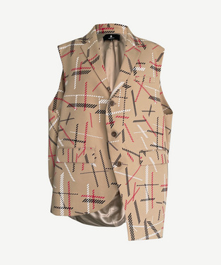 WIND BLOW CHECK BALL JACKET VEST
