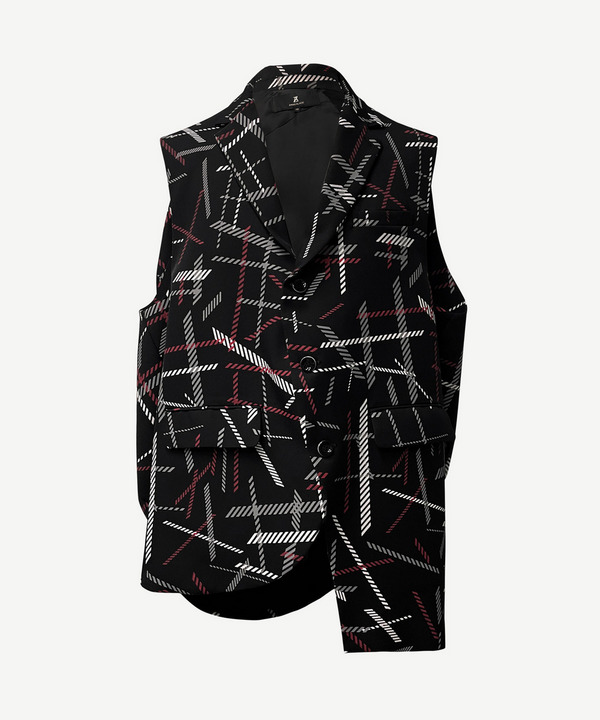 WIND BLOW CHECK BALL JACKET VEST 詳細画像 BEIGE 3
