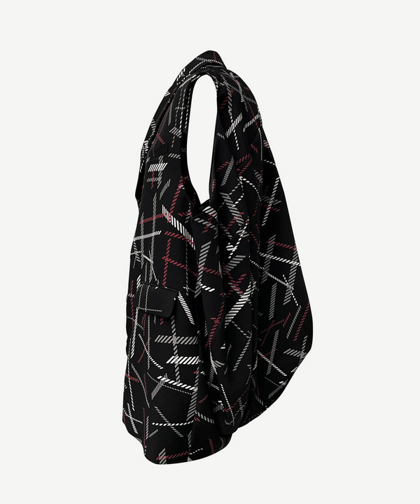 WIND BLOW CHECK BALL JACKET VEST 詳細画像 BLACK 2