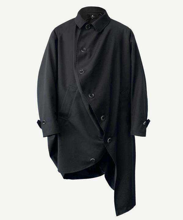 BALL POLYESTER SOUTIEN COLLAR COAT 詳細画像 BLACK 1