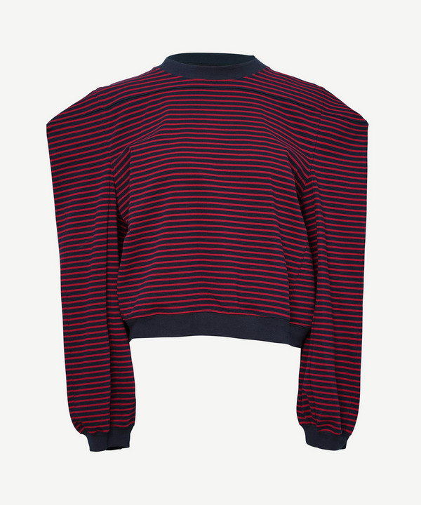 BOX LONG SLEEVE BORDER T-SHIRT 詳細画像 RED 1