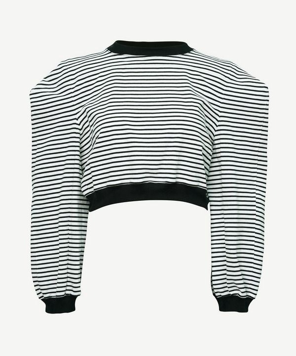 BOX LONG SLEEVE BORDER T-SHIRT 詳細画像 RED 2